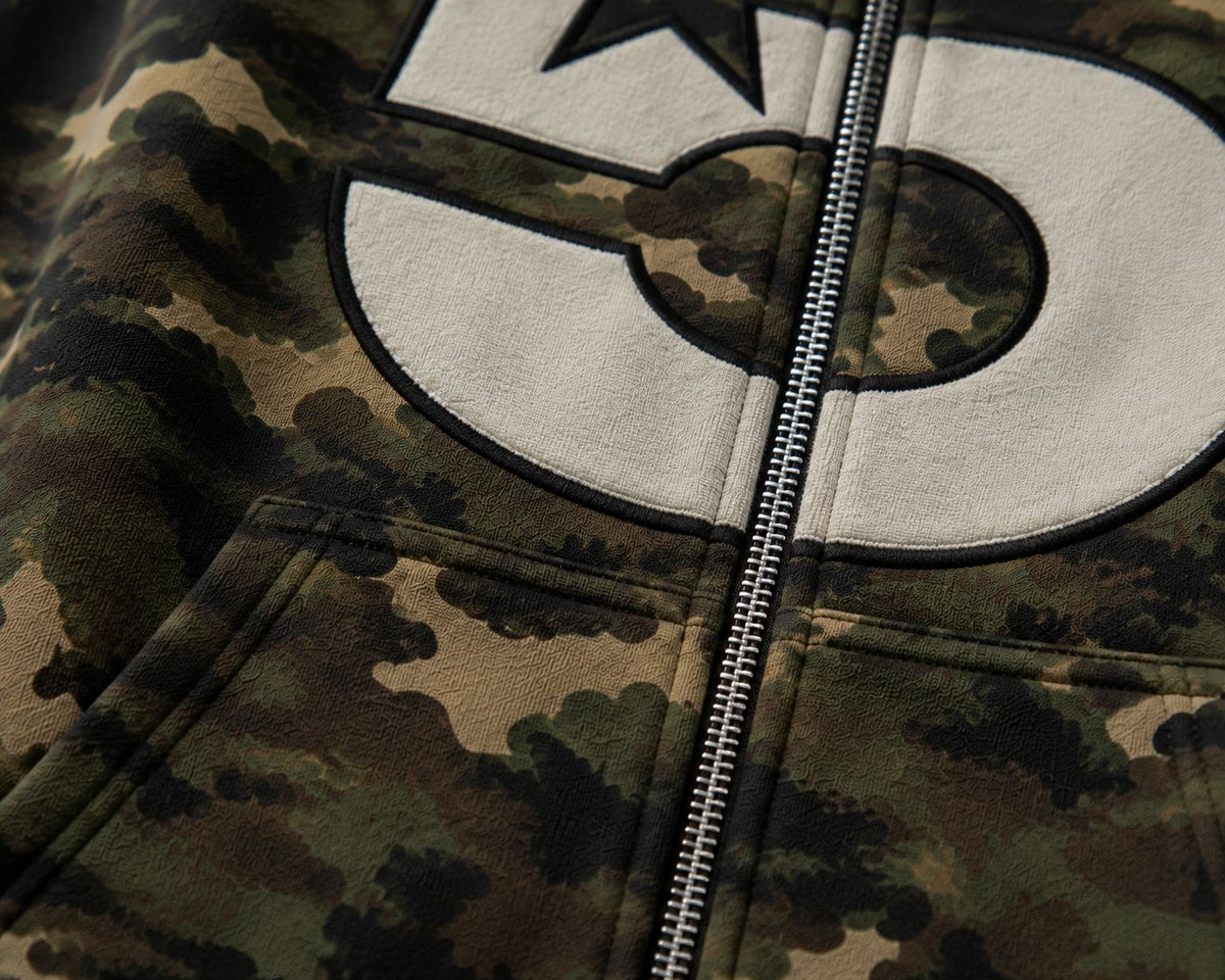 CAMO ZIP HOODIE